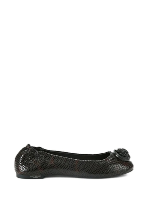 Kurt Geiger London Chelsea snakeskin-effect ballet flats - Brown