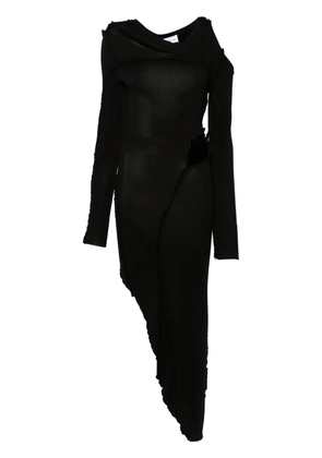 Post Archive Faction ruffle-detail dress - Black