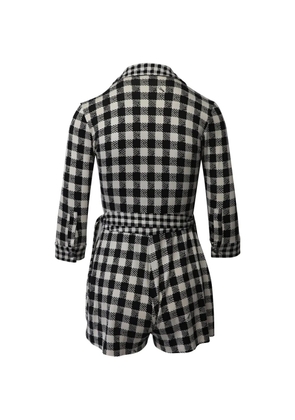 Diane Von Furstenberg Vintage checked playsuit - Black