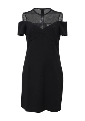 SANDRO mesh-detail midi dress - Black