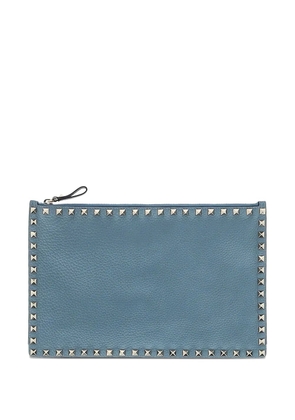 Valentino Garavani Pre-Owned Rockstud leather clutch bag - Blue
