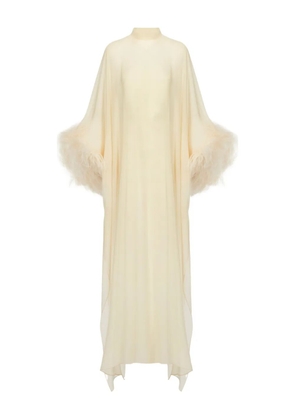 Taller Marmo feather-embellishment maxi dress - Neutrals