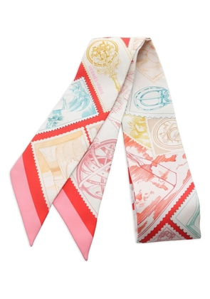 Hermès Pre-Owned 2020s Le Philateliste Du Faubourg Twilly scarf - Neutrals