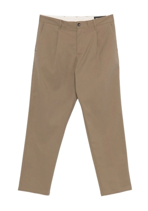 White Sand Sammy pleated twill trousers - Brown