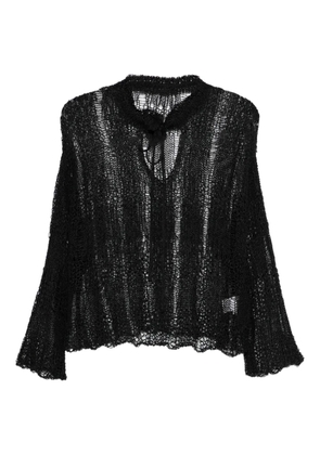 Y's tie knitwear - Black