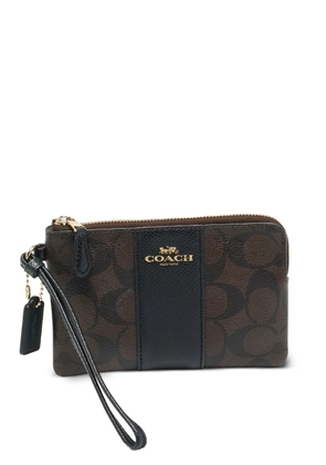 Coach Vintage corner-zip clutch bag - Brown