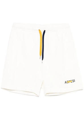 ASPESI Garment dyed gauzed shorts - White