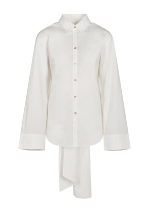 Forte Forte asymmetric tie-back shirt - White