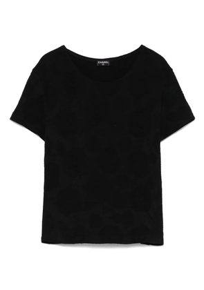 CHANEL Pre-Owned 2010s floral-motif T-shirt - Black