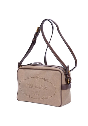 Prada Pre-Owned Camera logo-embroidered cross-body bag - Neutrals