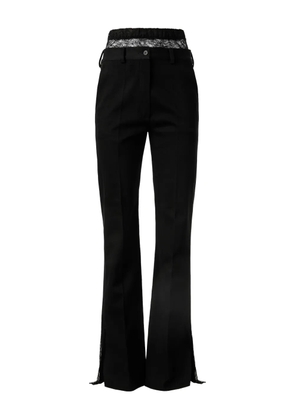 Almaz Laid Back lace-trim trousers - Black