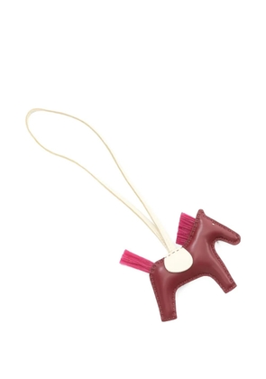 Hermès Pre-Owned 2024 horsehair rodeo PM bag charm - Red