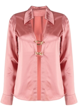 Cult Gaia Yoona satin link shirt - Pink