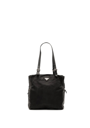 Prada Pre-Owned 2000-2013 Vitello Trimmed Tessuto Pockets tote bag - Black