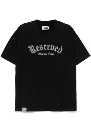 izzue printed T-shirt - Black
