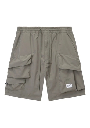 Musium Div. logo-embroidered bermuda shorts - Neutrals