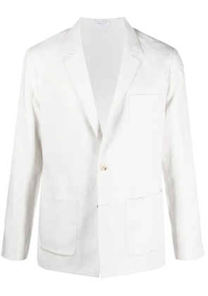 Boglioli single-breasted linen blazer - White