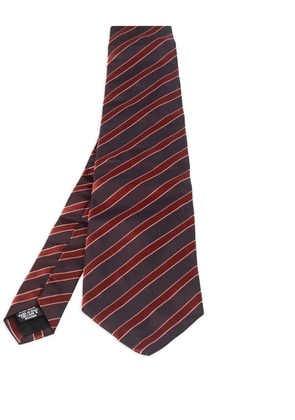 BOSS striped silk tie - Brown