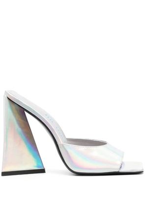The Attico 115mm Devon holographic sandals - Silver