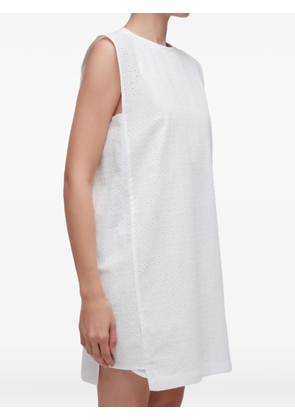 Osklen Laise eyelet sleeveless mini dress - White