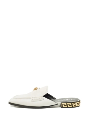 Versace Pre-Owned leather emblem sandals - White