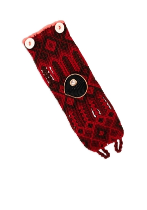 Dezso 18K rose gold big Carved Shell Mexican bracelet