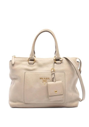 Prada Pre-Owned 2000s leather tote bag - Neutrals