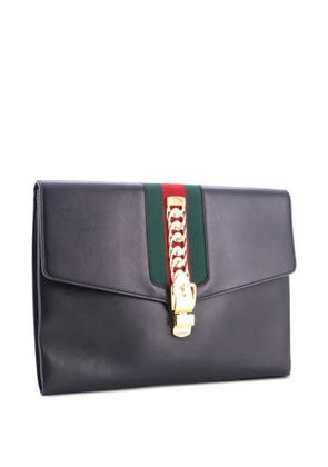 Gucci Pre-Owned Sylvie Leather Maxi clutch bag - Black