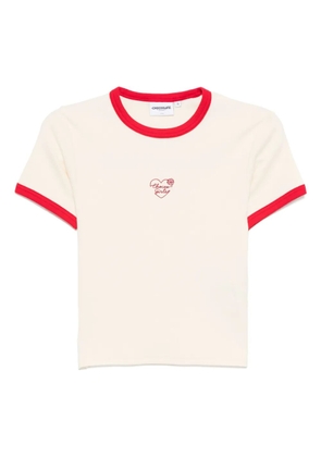 CHOCOOLATE logo-embroidered T-shirt - Neutrals