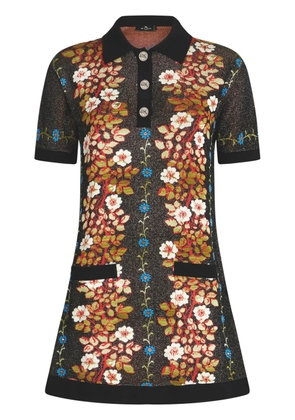 ETRO floral-jacquard knit dress - Black
