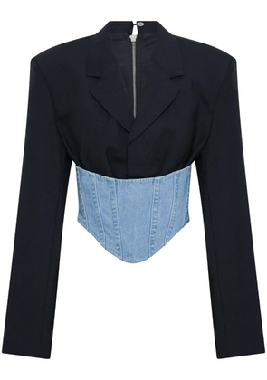 Dion Lee cropped corset-style blazer - Black