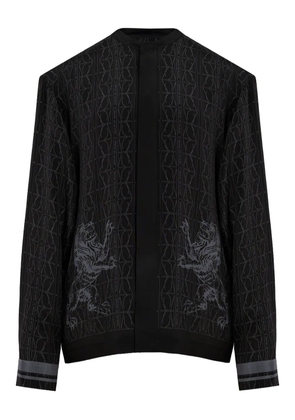 Domaine Des Artistes lion-embellished patterned shirt - Black