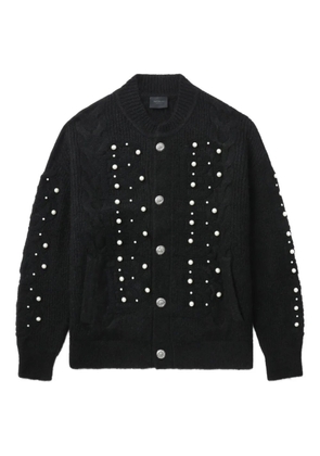 A BATHING APE® embellished cable-knit cardigan - Black