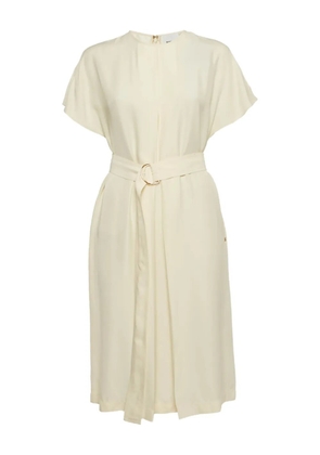 Burberry Pre-Owned crepe belted dress - White