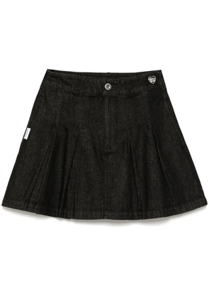 CHOCOOLATE denim pleated skirt - Black