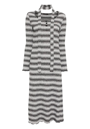 tout a coup striped dress - Black