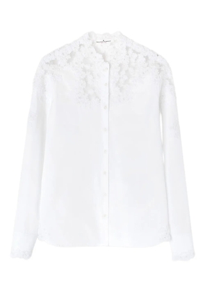 Ermanno Scervino rebrodé-lace poplin shirt - White