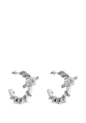 Versace embellished hoop earrings - Silver