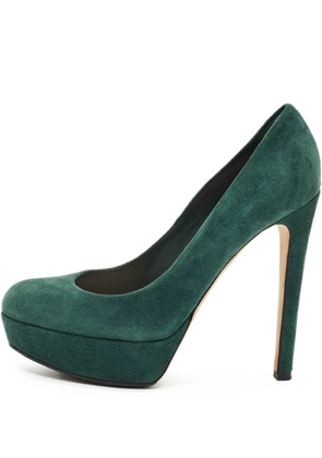 Christian Dior Pre-Owned platform suede pumps - Green