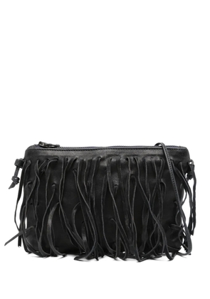 SOMMET fringes leather bag - Blue
