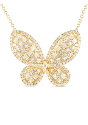 LB Exclusive 14K yellow gold Butterfly diamond necklace