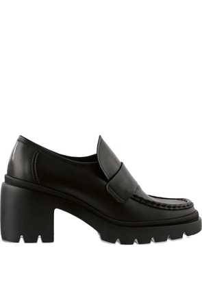 Hogl 50mm Bonnie chunky sole-penny loafers - Black