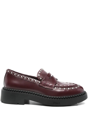 Ash studded leather loafers - Red