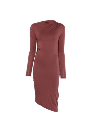Patrizia Pepe draped asymmetric dress - Brown