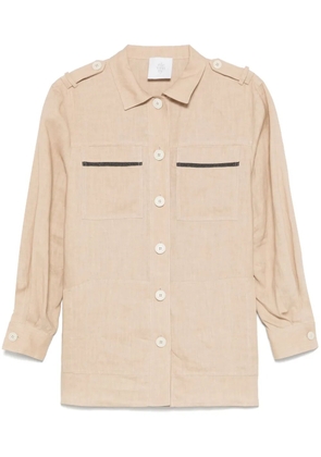 Eleventy linen shirt - Neutrals