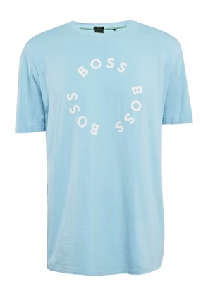 BOSS logo-print cotton T-shirt - Blue