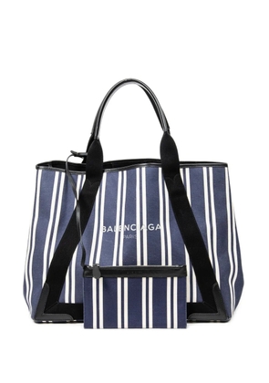 Balenciaga Pre-Owned striped tote bag - Blue
