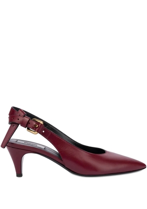 Moschino leather slingback pumps - Red