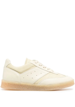 MM6 Maison Margiela numbers-patch leather snekaers - Neutrals