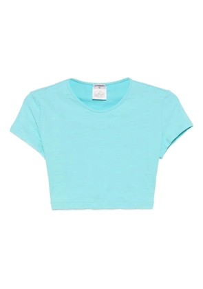 CHANEL Pre-Owned 1997 Cropped T-shirt Top - Blue